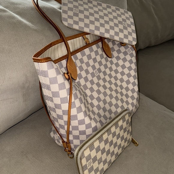 Louis Vuitton Damier Azur Neverull MM Set - Picture 2 of 12
